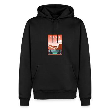 Parc national des Glaciers, Colombie-Britannique, Canada - Sweat à capuche Premium bio Homme - noir - Devant - Nico (187cm)