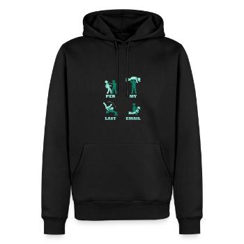 My last e-mail - Humor in the office - Men’s Premium Organic Hoodie - black - Front - Nico (187cm)