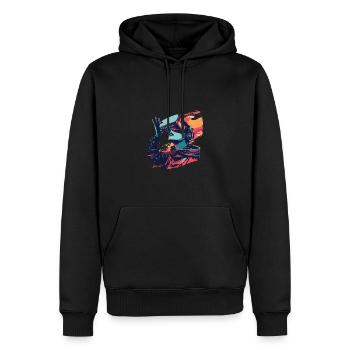 Réalité virtuelle - Immergez-vous dans un - Sweat à capuche Premium bio Homme - noir - Devant - Nico (187cm)