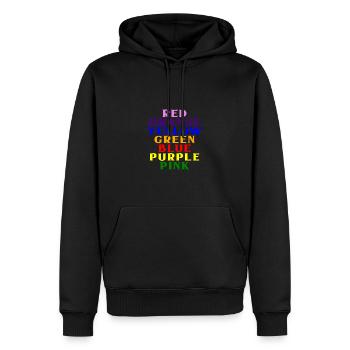 Farben Des Regenbogens - Lustiges ROYGBIV - Männer Premium Bio Hoodie - Schwarz - Vorne - Nico (187cm)