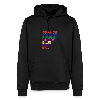 Farben Des Regenbogens - Lustiges ROYGBIV - Männer Premium Bio Hoodie - Schwarz - Vorne - Nico (187cm)