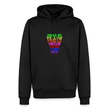 Farben Des Regenbogens - Lustiges ROYGBIV - Männer Premium Bio Hoodie - Schwarz - Vorne - Nico (187cm)