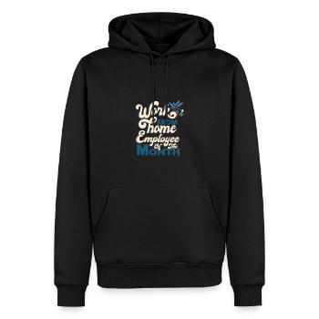 Von Zu Hause Aus Arbeiten - Mitarbeiter Des Monats - Männer Premium Bio Hoodie - Schwarz - Vorne - Nico (187cm)