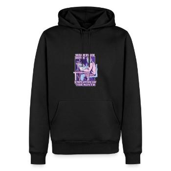 Von Zu Hause Aus Arbeiten - Mitarbeiter Des Monats - Männer Premium Bio Hoodie - Schwarz - Vorne - Nico (187cm)