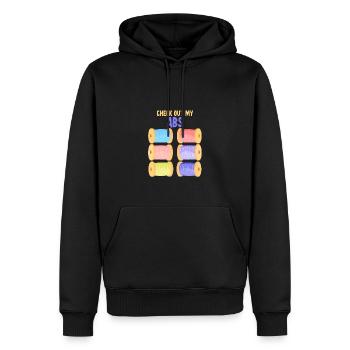 Check Out My Abs - 3D Printer - Men’s Premium Organic Hoodie - black - Front - Nico (187cm)
