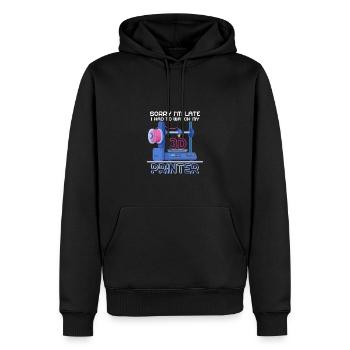 Sorry Ich Bin Zu Spät - 3D Drucker 3D Druck - Männer Premium Bio Hoodie - Schwarz - Vorne - Nico (187cm)