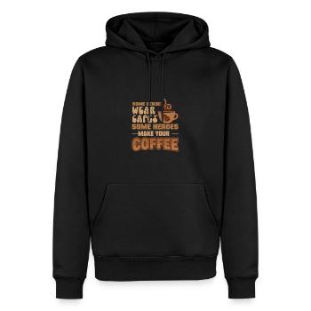 Einige Helden Tragen Umhänge - Andere Kochen - Männer Premium Bio Hoodie - Schwarz - Vorne - Nico (187cm)