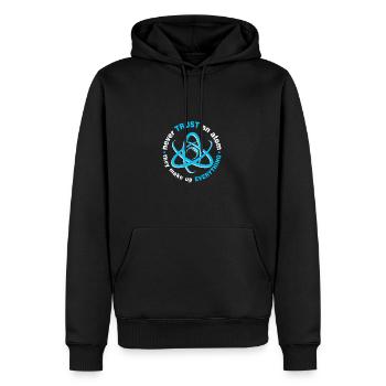 Traue Niemals Einem Atom - Sie Erfinden Alles - Männer Premium Bio Hoodie - Schwarz - Vorne - Nico (187cm)