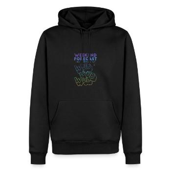 Wochenendprognose 100% Chance auf Wub Wub - Männer Premium Bio Hoodie - Schwarz - Vorne - Nico (187cm)