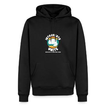 Introverts Unite Separately In Your Own Homes - Männer Premium Bio Hoodie - Schwarz - Vorne - Nico (187cm)