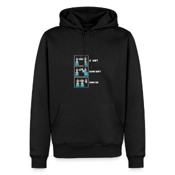Changement de vitesse vers le haut Changement de vitesse vers le bas Changement de vitesse drôle de voiture - Sweat à capuche Premium bio Homme - noir - Devant - Nico (187cm)