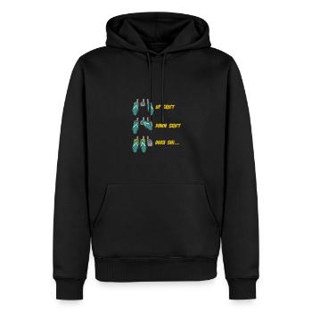Up Shift Down Shift Lustige Auto Gangwechsel - Männer Premium Bio Hoodie - Schwarz - Vorne - Nico (187cm)