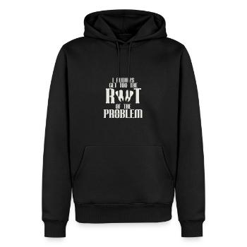 Immer Direkt Zum Kern Des Problems - Männer Premium Bio Hoodie - Schwarz - Vorne - Nico (187cm)