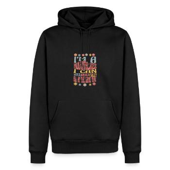 Multitasker - Listen, Ignore and Forget - Men’s Premium Organic Hoodie - black - Front - Nico (187cm)