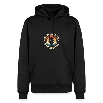 Si la basse manque, tout est si vide - - Sweat à capuche Premium bio Homme - noir - Devant - Nico (187cm)
