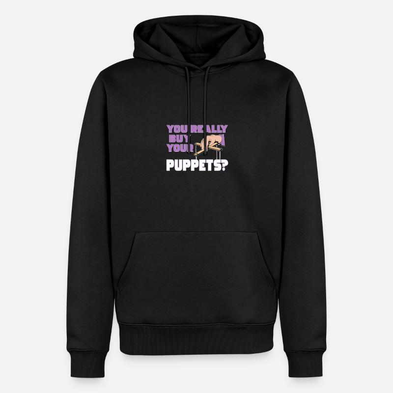 Vous achetez vraiment vos poupées ? - Sweat à capuche Premium bio Homme - noir