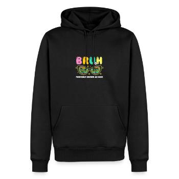 Bruh Formerly Known As Mom - Fun Retro Brillen - Männer Premium Bio Hoodie - Schwarz - Vorne - Nico (187cm)