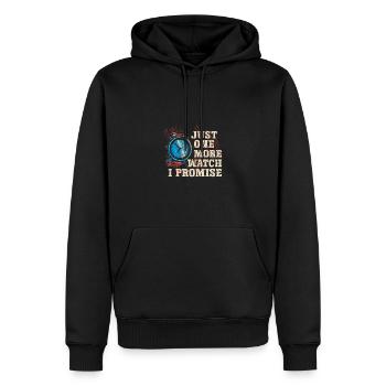Just One More Watch I Promise – für - Männer Premium Bio Hoodie - Schwarz - Vorne - Nico (187cm)