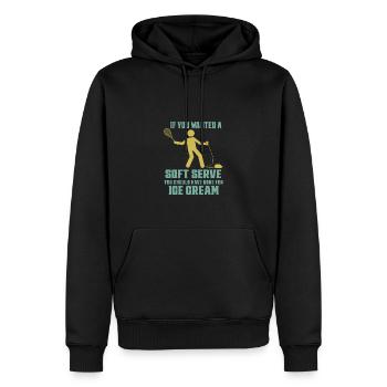 Wenn Du Soft Serve Wolltest, Hättest Du Eiscreme - Männer Premium Bio Hoodie - Schwarz - Vorne - Nico (187cm)