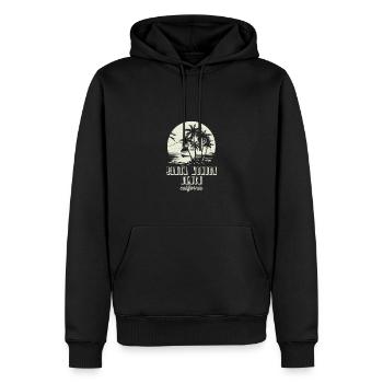 Santa Monica Beach California Sonnenuntergang - Männer Premium Bio Hoodie - Schwarz - Vorne - Nico (187cm)