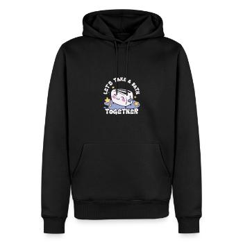 Prenons un bain ensemble Grille-pain sucré avec - Sweat à capuche Premium bio Homme - noir - Devant - Nico (187cm)