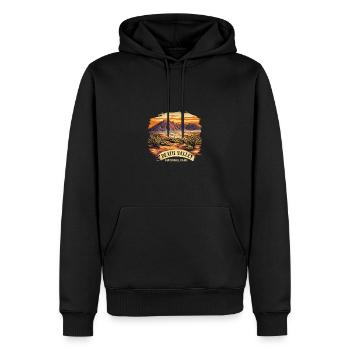 Death Valley National Park Landschaft Retro Design - Männer Premium Bio Hoodie - Schwarz - Vorne - Nico (187cm)