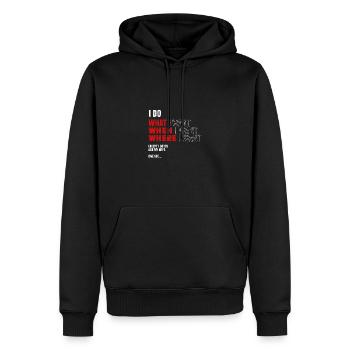 Ich Mach Was Ich Will Wann Ich Will Wo Ich Will - Männer Premium Bio Hoodie - Schwarz - Vorne - Nico (187cm)