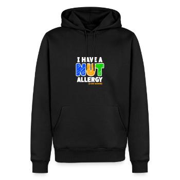 I have a nut allergy funny saying for - Men’s Premium Organic Hoodie - black - Front - Nico (187cm)