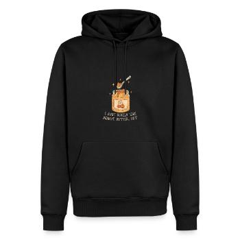 J’aime juste le beurre de cacahuète, d’accord ? Humoristique - Sweat à capuche Premium bio Homme - noir - Devant - Nico (187cm)