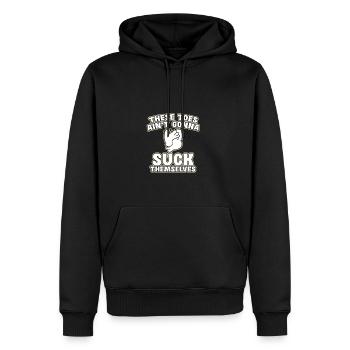 Diese Zehen Werden Sich Nicht Selbst Lutschen - Männer Premium Bio Hoodie - Schwarz - Vorne - Nico (187cm)
