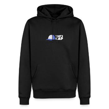 C’est la casquette Une déclaration humoristique avec style - Sweat à capuche Premium bio Homme - noir - Devant - Nico (187cm)