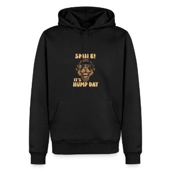 Lächeln! Es Ist Mittwoch, Kamel Mit Sonnenbrille - Männer Premium Bio Hoodie - Schwarz - Vorne - Nico (187cm)