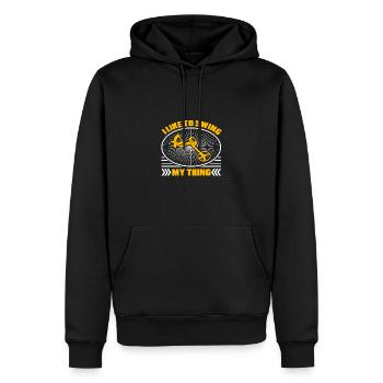 Ich Schwinge Gern Mein Ding - Metalldetektor - Männer Premium Bio Hoodie - Schwarz - Vorne - Nico (187cm)