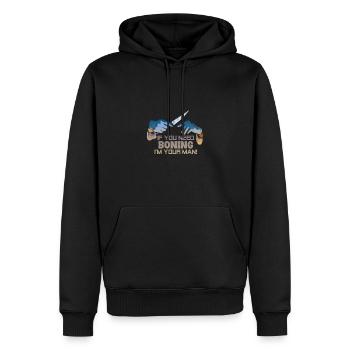 Butcher Chef Kitchen: If You Need Boning I'm Your - Men’s Premium Organic Hoodie - black - Front - Nico (187cm)