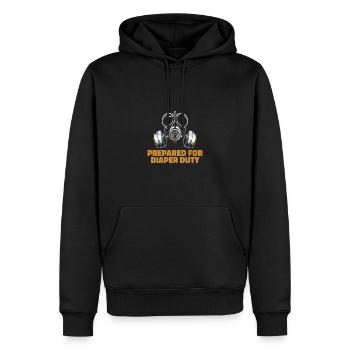 Bereit Für Den Windelwechsel: Cooles Statement - Männer Premium Bio Hoodie - Schwarz - Vorne - Nico (187cm)