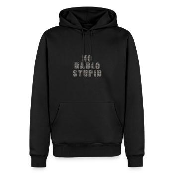 No Hablo Stupide déclaration drôle pour les gens pleins d’humour - Sweat à capuche Premium bio Homme - noir - Devant - Nico (187cm)