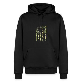 Pull Camouflage Shooting Sports Motif - Men’s Premium Organic Hoodie - black - Front - Nico (187cm)