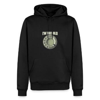 Ich Bin So Alt Telefon Retro Nostalgie Humor für - Männer Premium Bio Hoodie - Schwarz - Vorne - Nico (187cm)