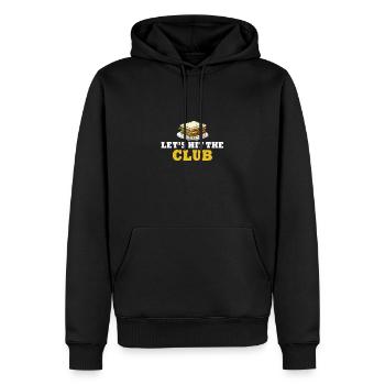 Let's Hit The Club Sandwich Humor für Foodies - Männer Premium Bio Hoodie - Schwarz - Vorne - Nico (187cm)