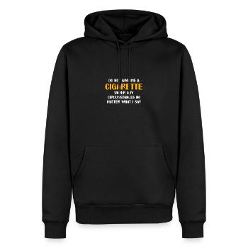 Don't give me a cigarette no matter what I say - Men’s Premium Organic Hoodie - black - Front - Nico (187cm)