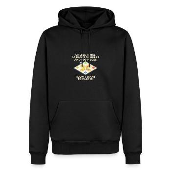 Des jeux de société pour des stratèges exigeants à 30 ans - Sweat à capuche Premium bio Homme - noir - Devant - Nico (187cm)