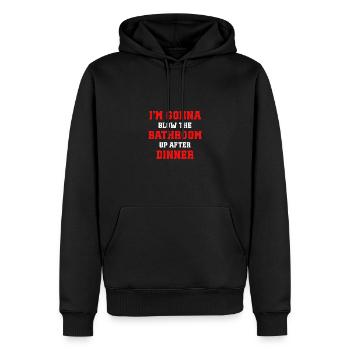Ich Sprenge Das Bad Nach Dem Abendessen Lustiger - Männer Premium Bio Hoodie - Schwarz - Vorne - Nico (187cm)