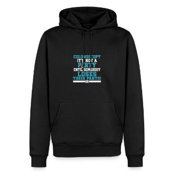 Coloscopie : Ce n’est pas une fête tant que quelqu’un n’a pas la sienne - Sweat à capuche Premium bio Homme - noir - Devant - Nico (187cm)