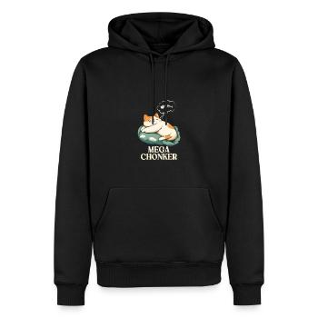 Mega Chonker Cat Pensée Poisson Bulle - Sweat à capuche Premium bio Homme - noir - Devant - Nico (187cm)