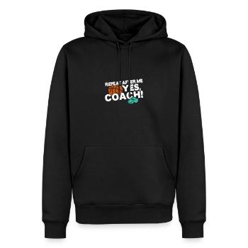 Shut Up Legs You're Fine Motivationsspruch für - Männer Premium Bio Hoodie - Schwarz - Vorne - Nico (187cm)