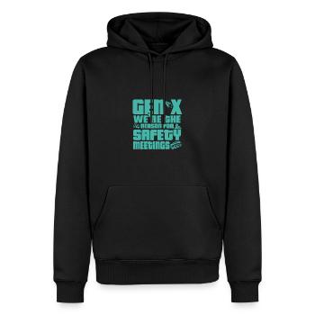 Gen X Wir Sind Der Grund Für - Männer Premium Bio Hoodie - Schwarz - Vorne - Nico (187cm)