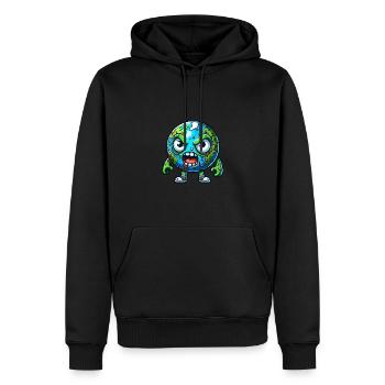 Angry Earth Wütende Erde - Männer Premium Bio Hoodie - Schwarz - Vorne - Nico (187cm)