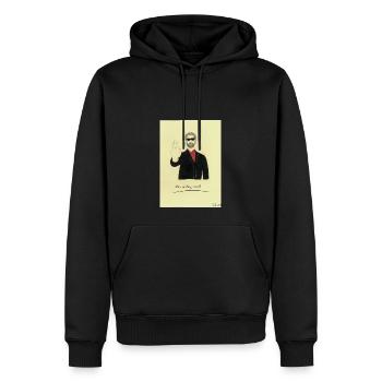 Stop making sense! - Sprüche Leben - Männer Premium Bio Hoodie - Schwarz - Vorne - Nico (187cm)