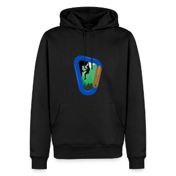 Mountain Climbing Bouldering - Men’s Premium Organic Hoodie - black - Front - Nico (187cm)