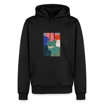 Kunstzeichen - Männer Premium Bio Hoodie - Schwarz - Vorne - Nico (187cm)